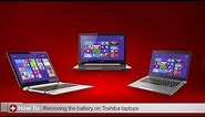 Toshiba How-To: Remove the battery on a Toshiba laptop