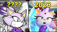 Evolution of BLAZE THE MEOW from Sonic Games