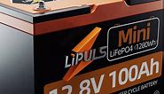 12V100Ah MINI LiFePO4 Lithium Battery, Super Light&Mini, Max.1280Wh, 100A BMS Deep Cycle Li Battery, 15000 Cycles Lithium Ion Battery, Perfect for Trolling Motor, RV, Van, Camping, Solar Panel.