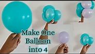 How To Make Mini Balloons || How to Make One Balloon into 4 Balloons