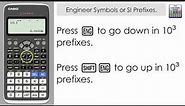 Engineer Symbols / SI Prefixes - Casio Classwiz fx991EX - Switching between Engineering units