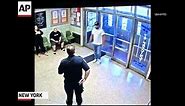 Video shows knife wielding man at NYPD precinct