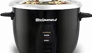 Elite Gourmet ERC2010B Electric 10 Cup Rice Cooker with 304 Surgical Grade Stainless Steel Inner Pot Makes Soups, Stews, Grains, Cereals, Keep Warm Feature, 10 cups cooked (5 Cups uncooked), Black