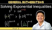 Solving Exponential Inequalities | How to Solve Exponential Inequalities | General Mathematics
