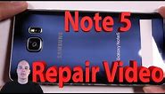 Samsung Galaxy Note 5 Screen Repair, Charging port fix, Battery Replacement video