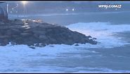 VIDEO NOW: Storm winds cause heavy waves on Narragansett shore