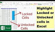 Highlight Locked or Unlocked Cells in Excel using Conditional Formatting