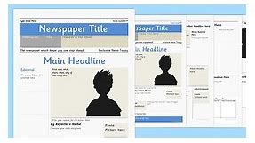 Editable Newspaper Front Page