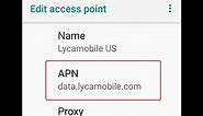 Lycamobile US APN Settings for Android 4G LTE
