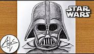 How To Draw Darth Vader | Star Wars Sketch Drawing (step by step)