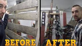 Pallet wood gun rack build.