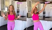 Denise Austin puts toned figure on display in pink workout gear