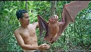 Two Brother Eating Bats Delicious in Forest