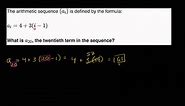 Using arithmetic sequences formulas