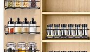 Hanging spice Rack cabinet door mountable spice holder