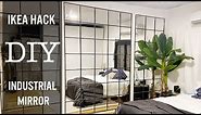 IKEA HACK DIY Industrial Mirror wall for 60$! // How to mirror wall