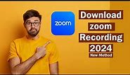 How to download ZOOM recordings from shared link (easiest way) | 2024 | how to save zoom recording