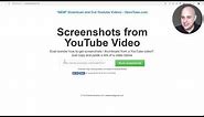 How To Take A Clean YouTube Video Screenshot