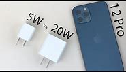 iPhone 12 Pro Charge Test: 5W vs 20W (Apple)