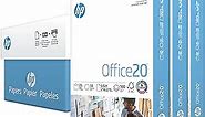 HP Printer Paper | 8.5 x 11 Paper | Office 20 lb | 3 Ream Case - 1500 Sheets | 92 Bright | Made in USA - FSC Certified | 112090C, White