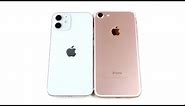 iPhone 12 Mini Size vs iPhone 7