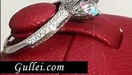 0.6 Carat Moissanite Diamond Anniversary Ring Gift for Women