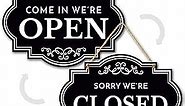 Open Closed Signs for Business - 11x8 Dibond Double Sided Come In Sign or Closed Sign with Rope - Business Open and Closed Sign for Door, Window