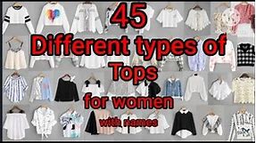 || Different types of tops for girls with name || #typesoftops |#fashion|#tops ||#trending tops ||