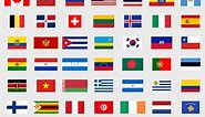 Monde : les drapeaux (version difficile) - Quiz drapeau - Seterra