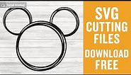 Mickey Mouse Outline Svg Free Cut File for Cricut