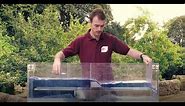 JBA Trust hydraulic flume showing how engineered structures affect flow in rivers (full video)