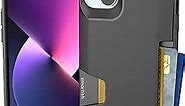 Smartish® iPhone 14 Plus Wallet Case - Wallet Slayer Vol. 1 [Slim + Protective] Credit Card Holder - Drop Tested Hidden Card Slot Cover Compatible with Apple iPhone 14 Plus - Black Tie Affair