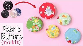Make Fabric Buttons | With NO kit or machine | Fast, Easy, Simple Tutorial