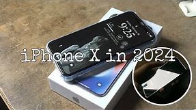 iPhone X in 2024(Black, 256gb) ios 16 customization, unboxing