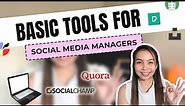 Basic Tools for Social Media Managers | For Beginners [CC English Subtitle]