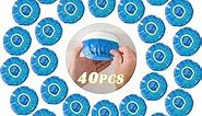 40 PCS Dxmimer Smoke Detector Cover Fire Alarm Cover, Thickened Elastic Plastic Reusable Smoke Alarm Dust Paint Cover for Home Cooking or Baking (Blue)