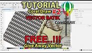 Tutorial CorelDRAW #2 - Cara Mudah Bikin Vector Batik & GIVE AWAY vector BATIK FREE