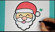 How to Draw Cute Laughing Santa EMOJI step by step - CHRISTMAS DRAWING TUTORIAL