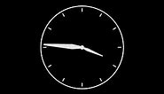 Analog 24 hours clock 4K animation #01