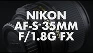 Lens Data - Nikon AF-S FX 35mm f/1.8G Review