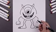 How To Draw Mike Wazowski | Monsters Inc.