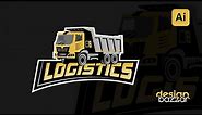 logistics logo design Illustrator Tutorial | Truck Logo Design