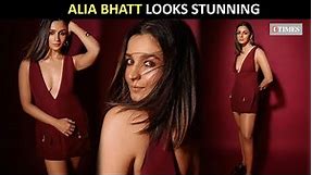 Here's how Alia Bhatt turns heads with her BOLD maroon mini jumpsuit