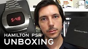 Unboxing the Hamilton PSR reissue of the Pulsar P2 original digital wristwatch