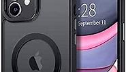 Hython Case for iPhone 11 Case Magnetic Translucent Matte Phone Cases 6.1" [Compatible with MagSafe] Thin Slim Fit Shockproof Bumper Hard Protective Cover for Women Men Girls, Frosted Black