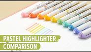 Pastel Highlighter Comparison: Mildliners, Stabilo Highlighters, and More!