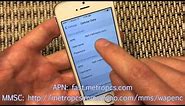 iPhone 5: No Cellular Data (4G LTE) on MetroPCS? Change APN Settings