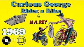 Curious George Rides A Bike | Read-Along | 1969 Scholastic Record & Book | Vintage Children's Story