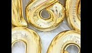 40 Inch Light Gold 90 Number Balloons White Gold Giant 90 Foil Mylar Helium Large Digital Balloon Champagne Gold Birthday Numbers Jumbo Balloons 90th Anniversary Events Party Decorations Supplies