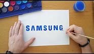 How to draw a simple Samsung logo (Logo drawing)